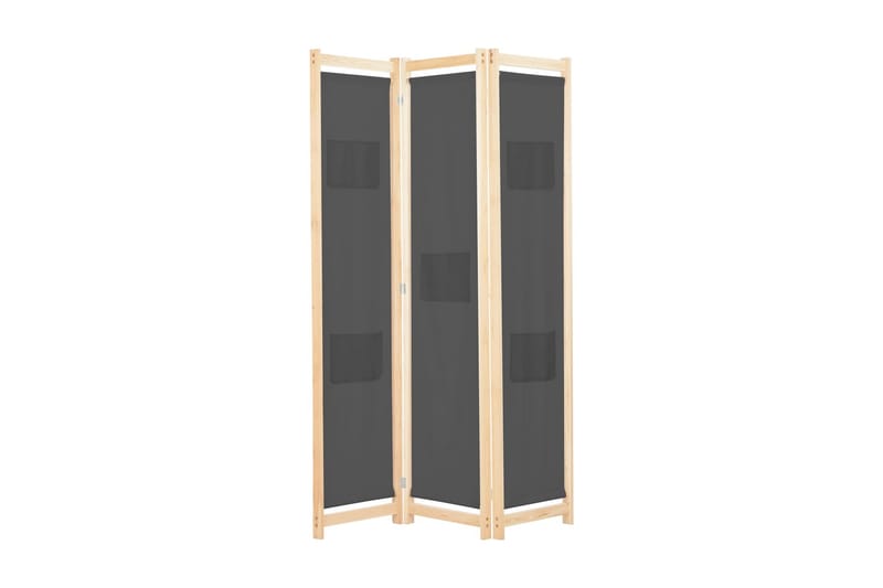 Rumsavdelare 3 paneler 120x170x4 cm grå tyg - Grå - Inredning - Rumsavdelare - Skärmvägg