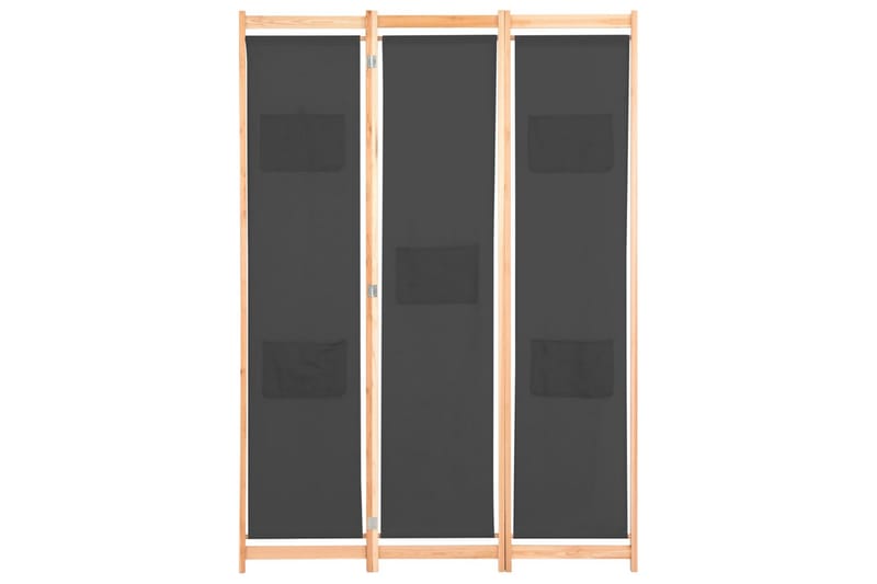 Rumsavdelare 3 paneler 120x170x4 cm grå tyg - Grå - Inredning - Rumsavdelare - Skärmvägg