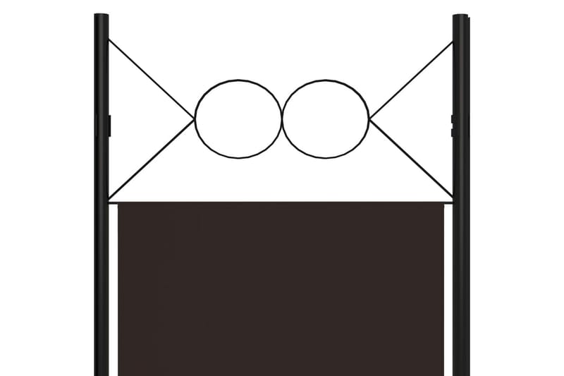 Rumsavdelare 4 paneler brun 160x180 cm - Brun - Inredning - Rumsavdelare - Skärmvägg