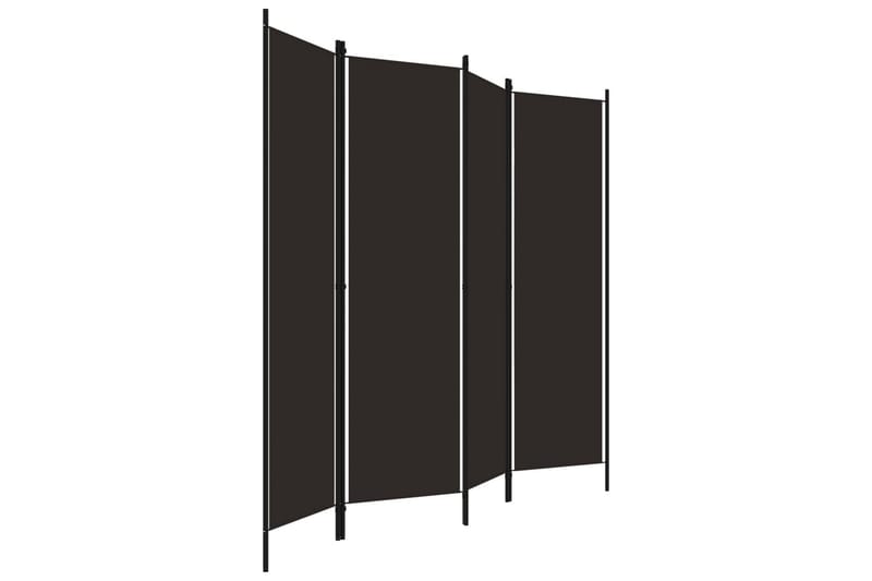 Rumsavdelare 4 paneler brun 200x180 cm - Brun - Skärmvägg - Rumsavdelare