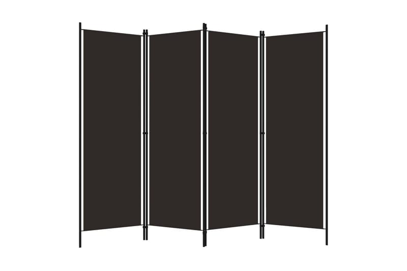 Rumsavdelare 4 paneler brun 200x180 cm - Brun - Inredning - Rumsavdelare - Skärmvägg