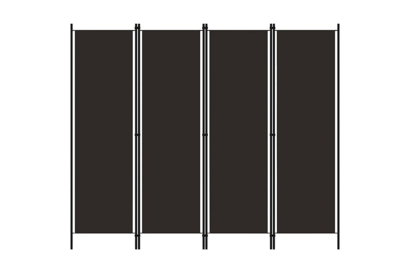 Rumsavdelare 4 paneler brun 200x180 cm - Brun - Inredning - Rumsavdelare - Skärmvägg