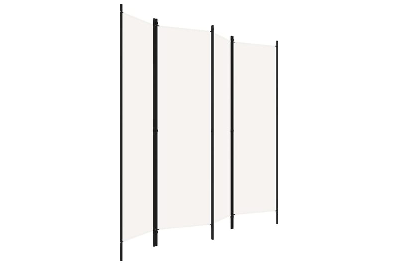 Rumsavdelare 4 paneler gräddvit 200x180 cm - Vit - Inredning - Rumsavdelare - Vikskärm