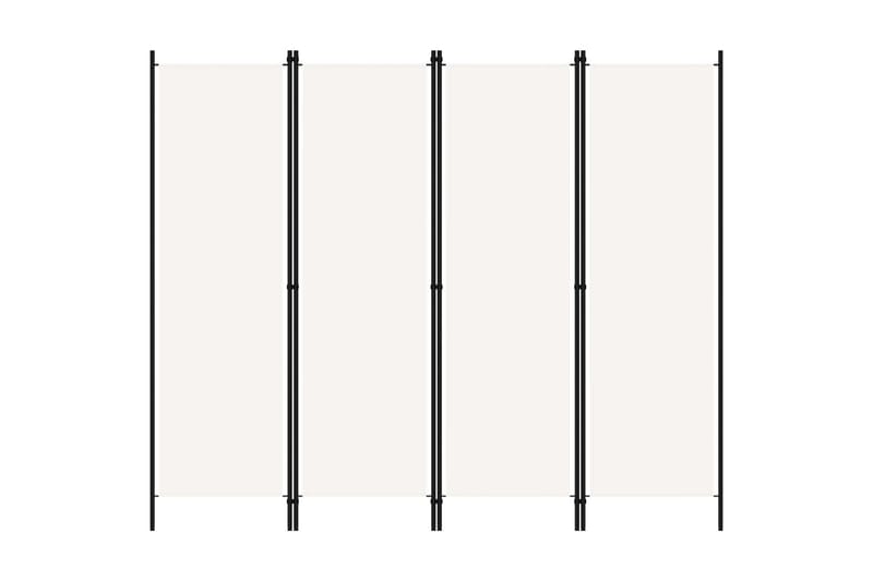 Rumsavdelare 4 paneler gräddvit 200x180 cm - Vit - Inredning - Rumsavdelare - Vikskärm