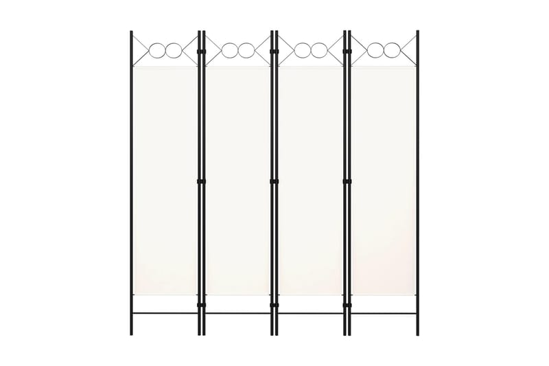 Rumsavdelare 4 paneler gräddvit 160x180 cm - Vit - Inredning - Rumsavdelare - Skärmvägg