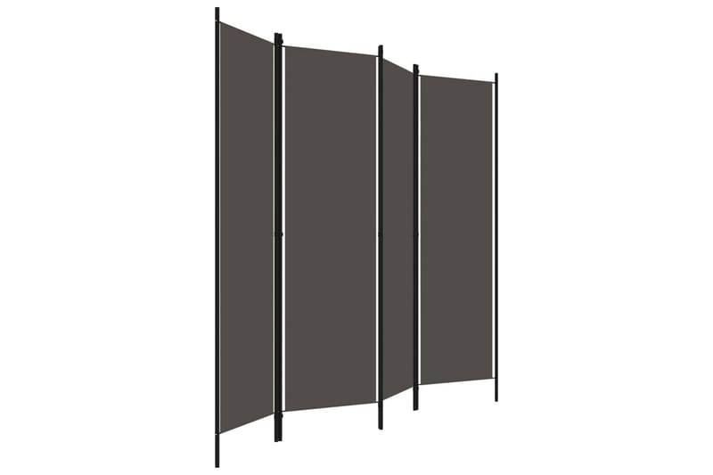 Rumsavdelare 4 paneler antracit 200x180 cm - Grå - Inredning - Rumsavdelare - Skärmvägg