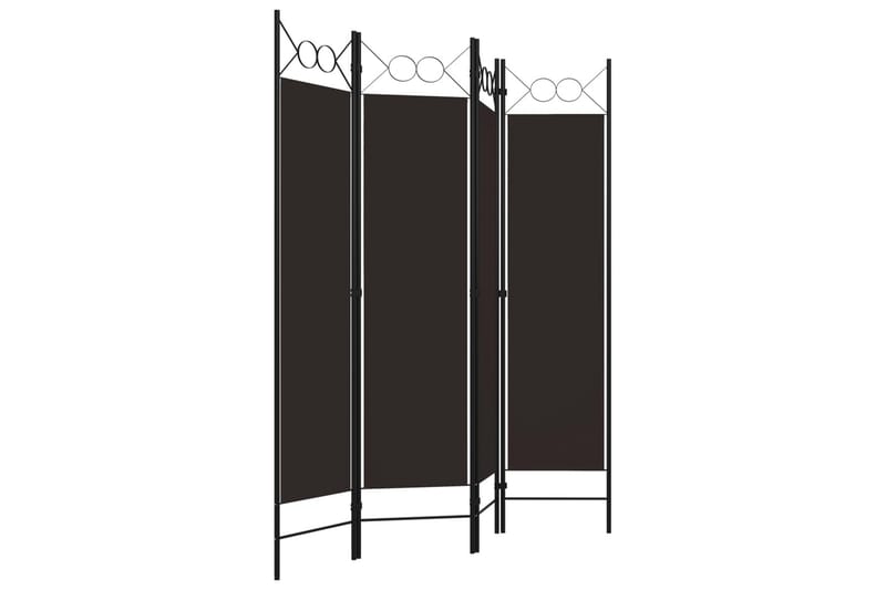 Rumsavdelare 4 paneler brun 160x180 cm - Brun - Inredning - Rumsavdelare - Skärmvägg