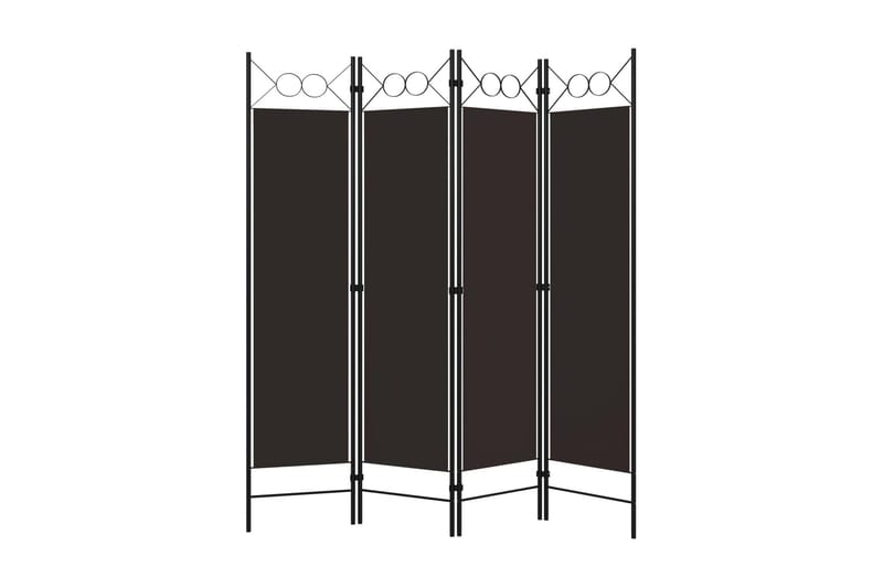 Rumsavdelare 4 paneler brun 160x180 cm - Brun - Inredning - Rumsavdelare - Skärmvägg