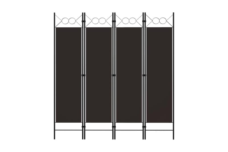 Rumsavdelare 4 paneler brun 160x180 cm - Brun - Skärmvägg - Rumsavdelare
