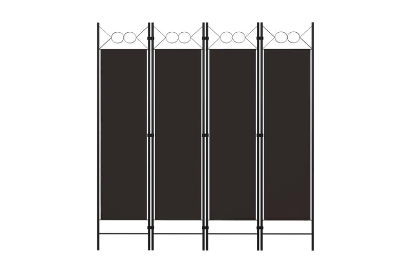 Rumsavdelare 4 paneler brun 160x180 cm - Brun - Inredning - Rumsavdelare - Skärmvägg