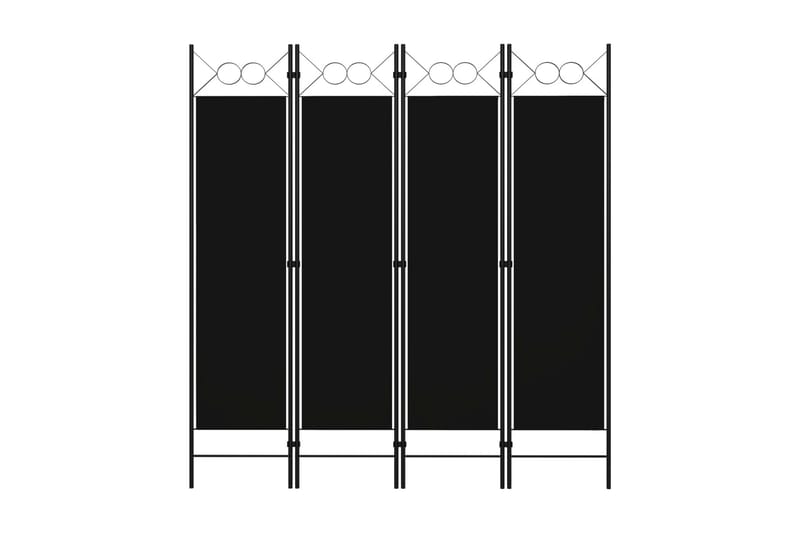 Rumsavdelare 4 paneler svart 160x180 cm - Svart - Inredning - Rumsavdelare - Skärmvägg