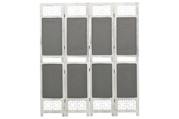 Rumsavdelare 4 paneler grå 140x165 cm tyg