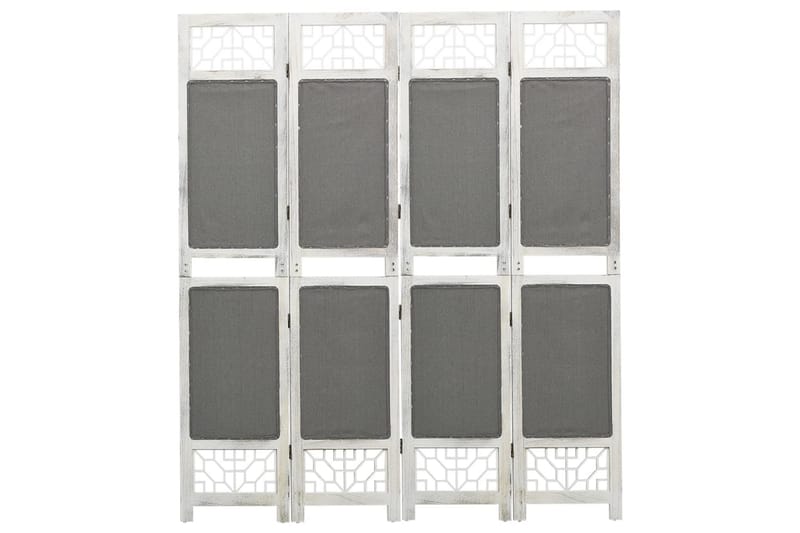 Rumsavdelare 4 paneler grå 140x165 cm tyg - Grå - Skärmvägg - Rumsavdelare