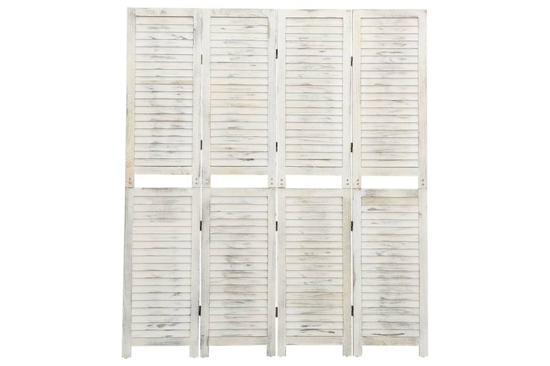 Rumsavdelare 4 paneler antikvit 140x165 cm trä - Vit - Inredning - Rumsavdelare - Skärmvägg