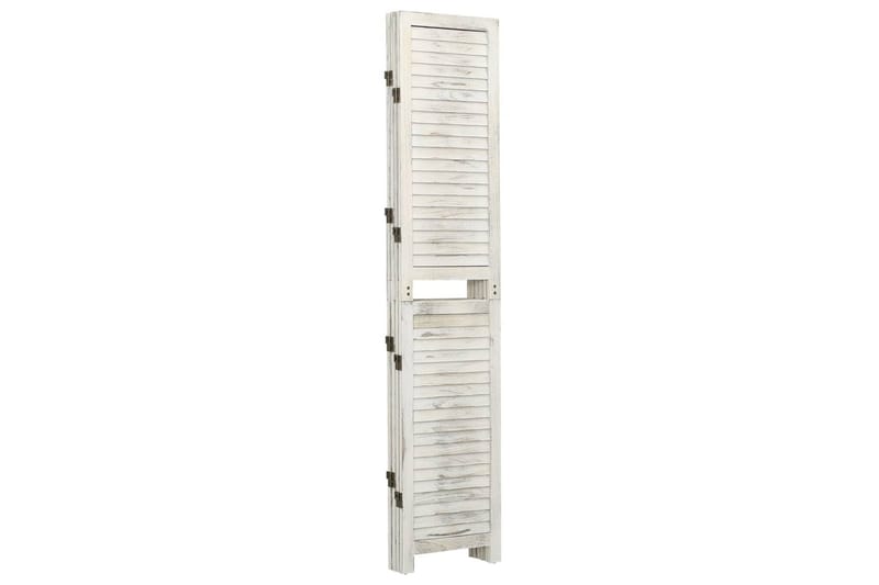 Rumsavdelare 4 paneler antikvit 140x165 cm trä - Vit - Inredning - Rumsavdelare - Skärmvägg