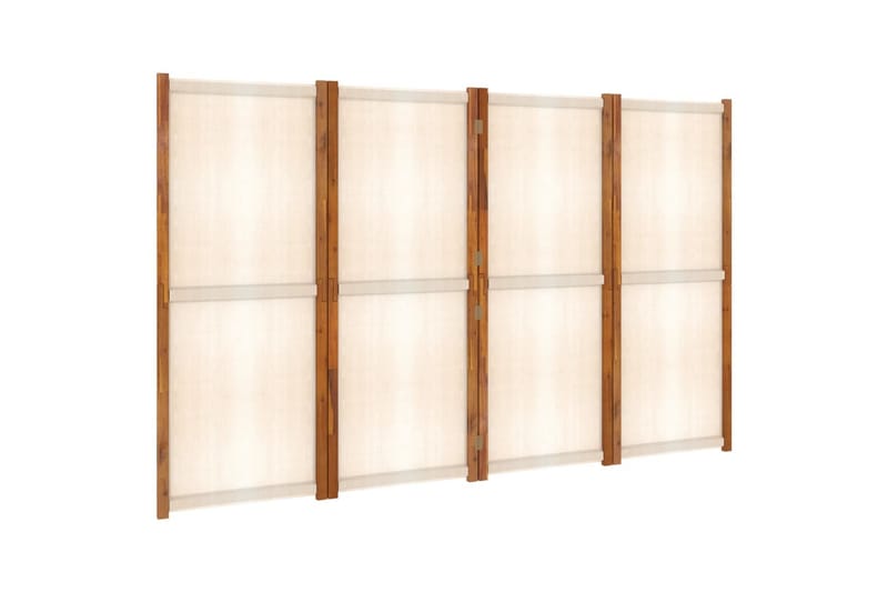 Rumsavdelare 4 paneler gräddvit 280x180 cm - Kräm - Skärmvägg - Rumsavdelare