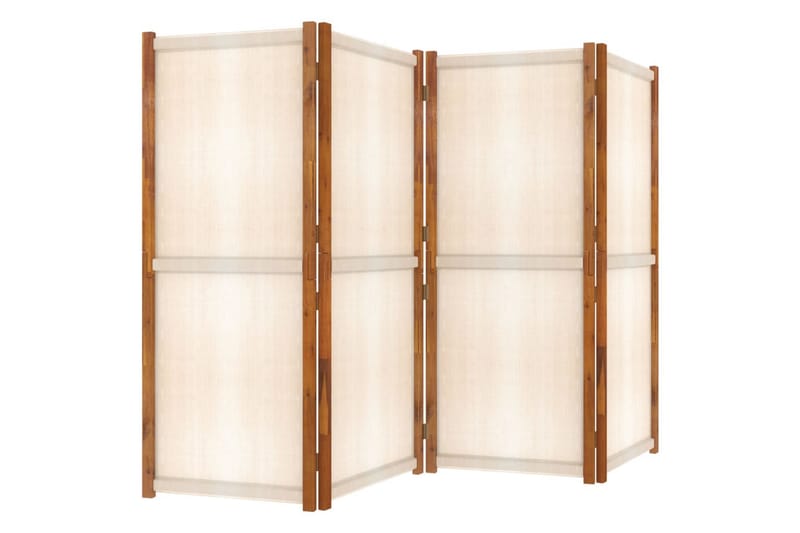 Rumsavdelare 4 paneler gräddvit 280x180 cm - Kräm - Inredning - Rumsavdelare - Skärmvägg