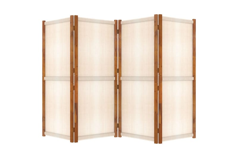 Rumsavdelare 4 paneler gräddvit 280x180 cm - Kräm - Inredning - Rumsavdelare - Skärmvägg