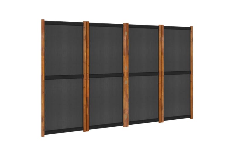 Rumsavdelare 4 paneler svart 280x180 cm - Svart - Inredning - Rumsavdelare - Skärmvägg