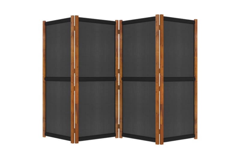 Rumsavdelare 4 paneler svart 280x180 cm - Svart - Inredning - Rumsavdelare - Skärmvägg