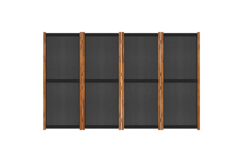 Rumsavdelare 4 paneler svart 280x180 cm - Svart - Inredning - Rumsavdelare - Skärmvägg