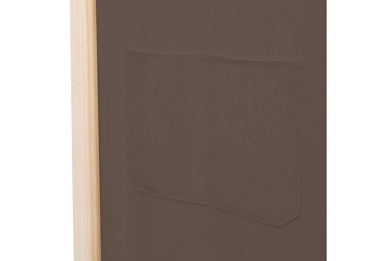Rumsavdelare 4 paneler 160x170x4 cm brun tyg - Brun - Inredning - Rumsavdelare - Skärmvägg