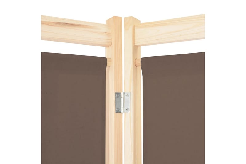 Rumsavdelare 4 paneler 160x170x4 cm brun tyg - Brun - Inredning - Rumsavdelare - Skärmvägg