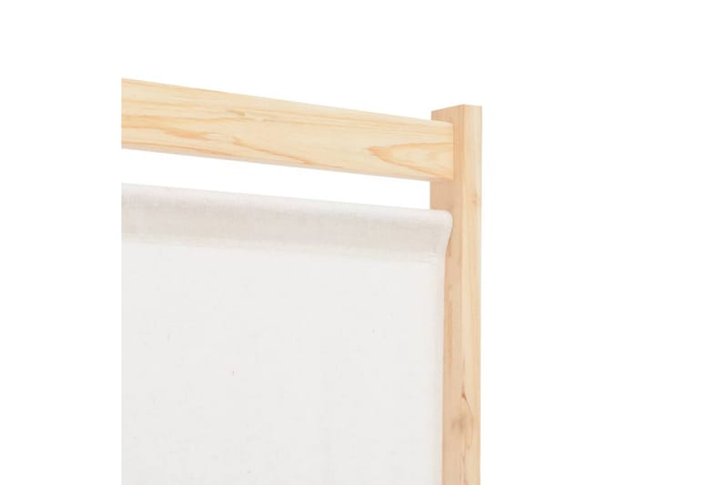 Rumsavdelare 4 paneler 160x170x4 cm gräddvit tyg - Gräddvit - Inredning - Rumsavdelare - Skärmvägg