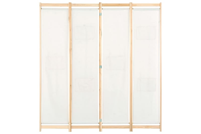 Rumsavdelare 4 paneler 160x170x4 cm gräddvit tyg - Gräddvit - Inredning - Rumsavdelare - Skärmvägg