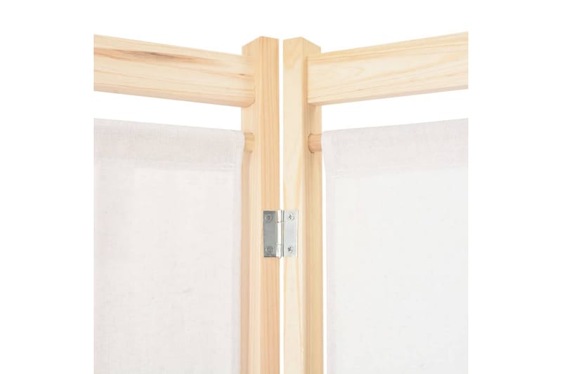 Rumsavdelare 4 paneler 160x170x4 cm gräddvit tyg - Gräddvit - Inredning - Rumsavdelare - Skärmvägg
