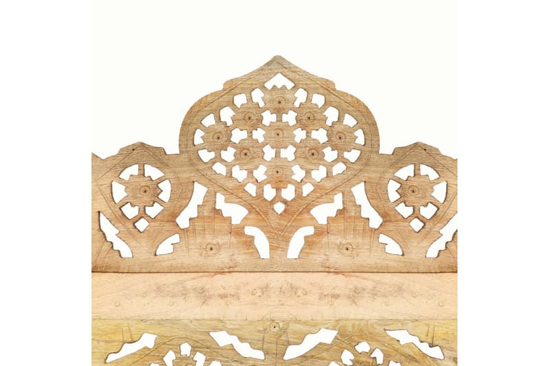 Rumsavdelare 5 paneler handsnidad 200x165 cm massivt mangotr - Brun - Inredning - Rumsavdelare - Skärmvägg