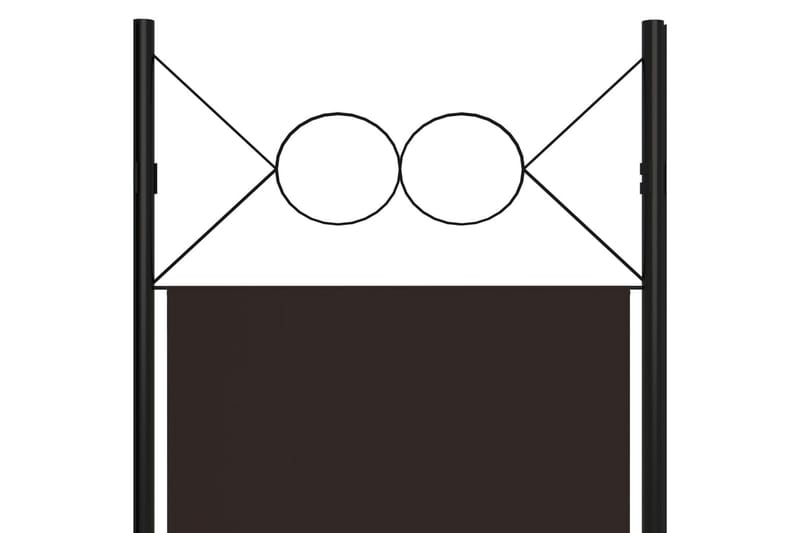 Rumsavdelare 5 paneler brun 200x180 cm - Brun - Skärmvägg - Rumsavdelare