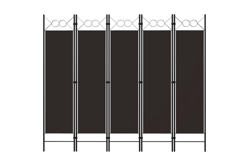 Rumsavdelare 5 paneler brun 200x180 cm - Brun - Inredning - Rumsavdelare - Skärmvägg