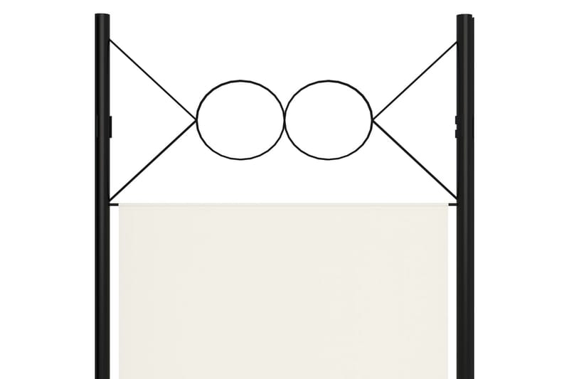 Rumsavdelare 5 paneler gräddvit 200x180 cm - Vit - Inredning - Rumsavdelare - Skärmvägg
