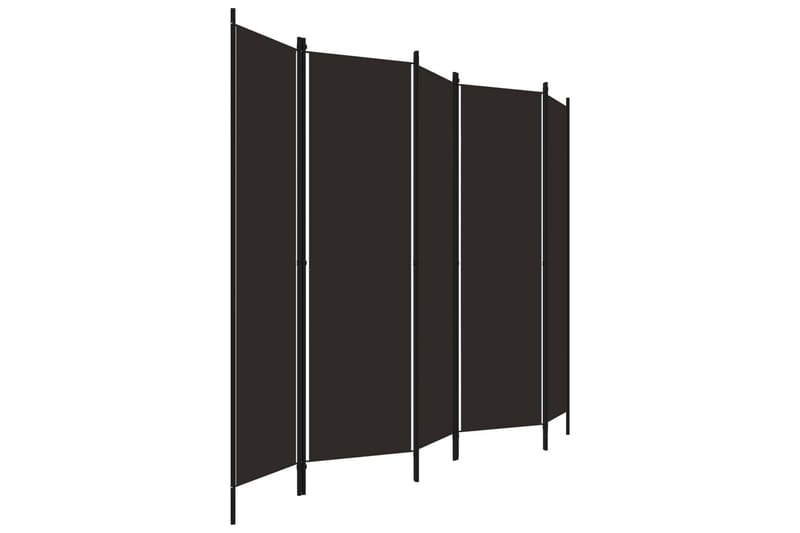 Rumsavdelare 5 paneler brun 250x180 cm - Brun - Inredning - Rumsavdelare - Skärmvägg