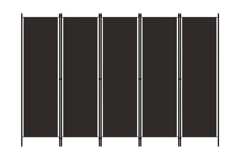 Rumsavdelare 5 paneler brun 250x180 cm - Brun - Inredning - Rumsavdelare - Skärmvägg