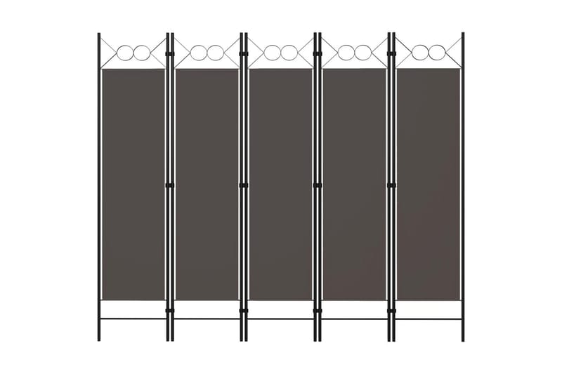 Rumsavdelare 5 paneler antracit 200x180 cm - Grå - Skärmvägg - Rumsavdelare