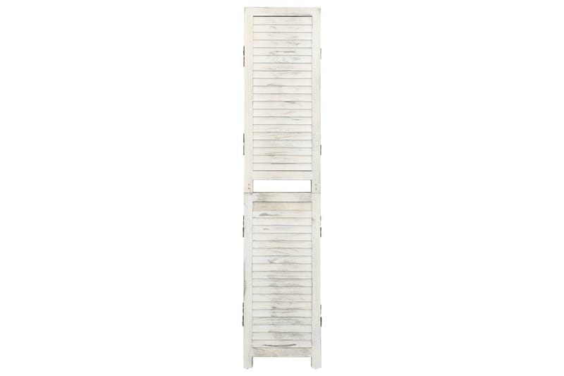 Rumsavdelare 5 paneler antikvit 178,5x166 cm massivt trä - Vit - Inredning - Rumsavdelare - Skärmvägg