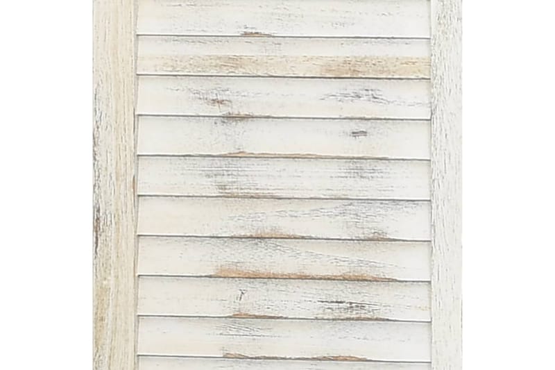 Rumsavdelare 5 paneler antikvit 178,5x166 cm massivt trä - Vit - Inredning - Rumsavdelare - Skärmvägg