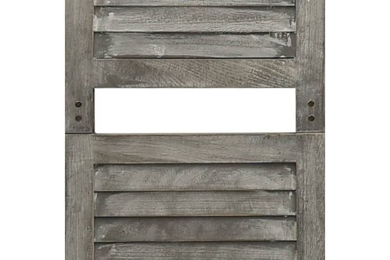 Rumsavdelare 5 paneler grå 179x166 cm massivt trä - Grå - Skärmvägg - Rumsavdelare