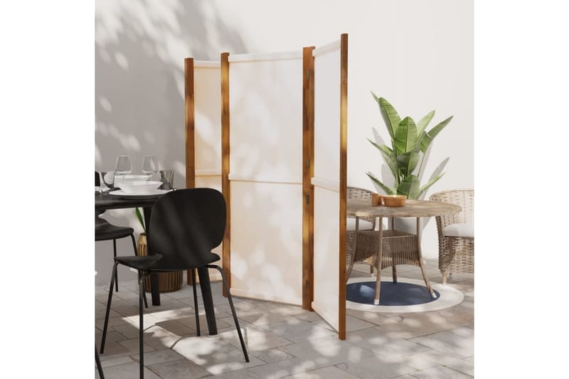 Rumsavdelare 5 paneler gräddvit 350x180 cm - Kräm - Inredning - Rumsavdelare - Skärmvägg