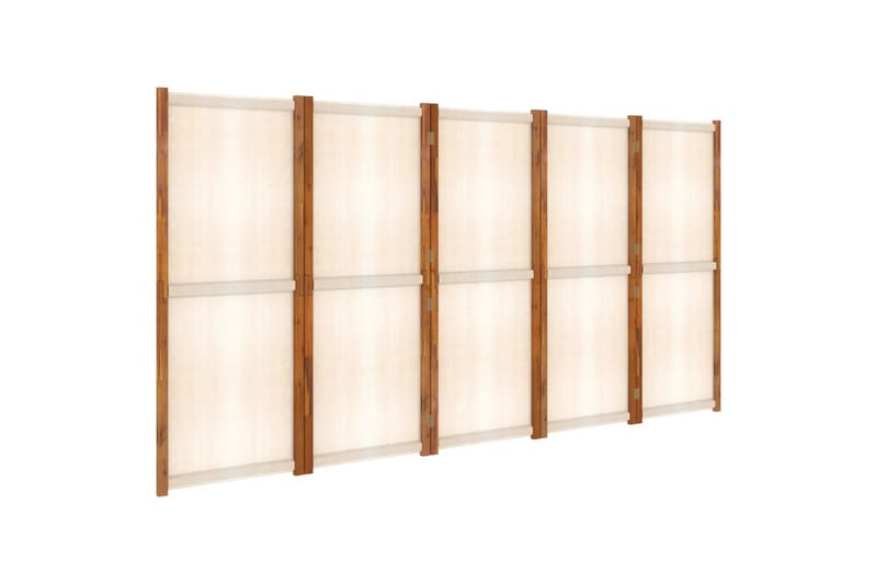 Rumsavdelare 5 paneler gräddvit 350x180 cm - Kräm - Inredning - Rumsavdelare - Skärmvägg