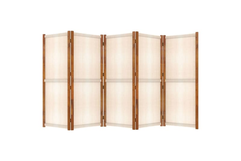 Rumsavdelare 5 paneler gräddvit 350x180 cm - Kräm - Inredning - Rumsavdelare - Skärmvägg