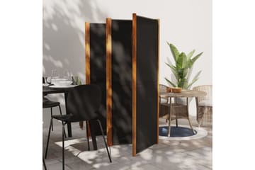 Rumsavdelare 5 paneler svart 350x180 cm