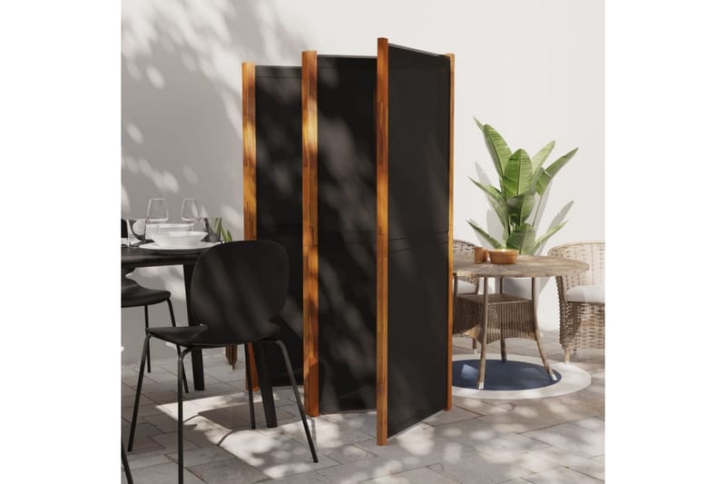 Rumsavdelare 5 paneler svart 350x180 cm - Svart - Inredning - Rumsavdelare - Skärmvägg