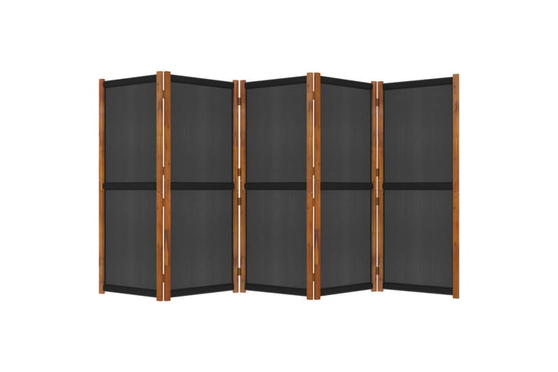Rumsavdelare 5 paneler svart 350x180 cm - Svart - Inredning - Rumsavdelare - Skärmvägg
