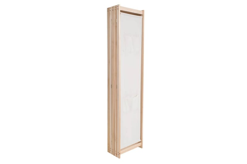 Rumsavdelare 5 paneler gräddvit 200x170x4 cm tyg - Kräm - Inredning - Rumsavdelare - Skärmvägg