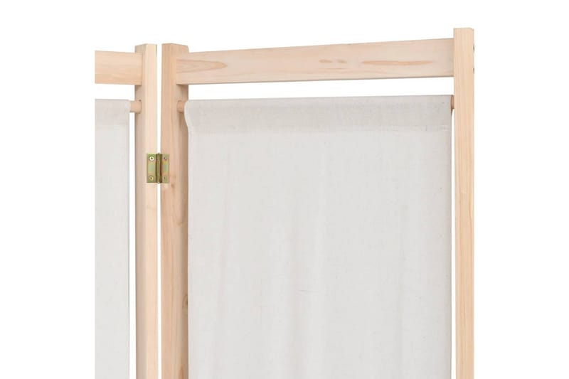 Rumsavdelare 5 paneler gräddvit 200x170x4 cm tyg - Kräm - Inredning - Rumsavdelare - Skärmvägg