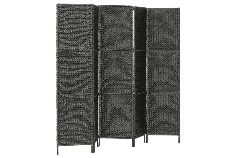 Rumsavdelare 5 paneler vattenhyacint 193x160 cm svart - Svart - Inredning - Rumsavdelare - Skärmvägg