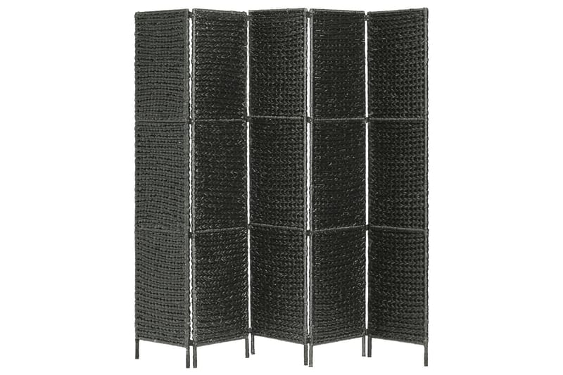 Rumsavdelare 5 paneler vattenhyacint 193x160 cm svart - Svart - Inredning - Rumsavdelare - Skärmvägg